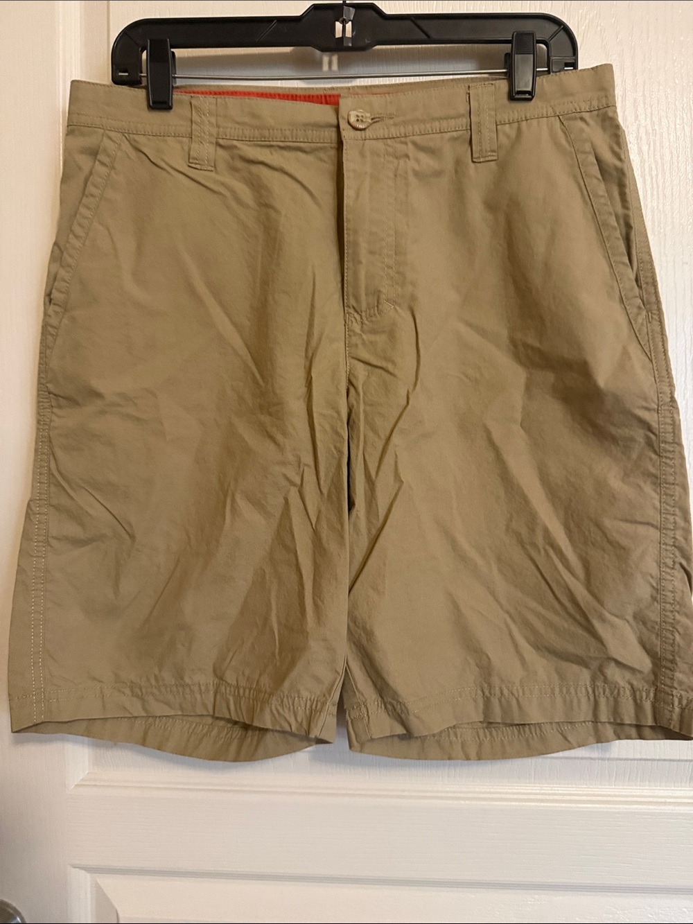 Columbia Men's Tan Flat-Front Chino Shorts Sz 32 waist